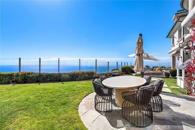 31821 Monarch Crst, Laguna Niguel, CA 92677 - view of patio / terrace with a water view and outdoor dining space