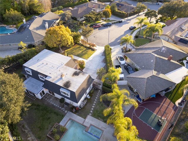 449 Fern Dell Pl, Glendora, CA 91741 - aerial view of residential area with a pool area