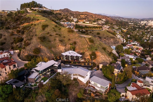 8017 Floral Ave, Los Angeles, CA 90046 - birds eye view of property with a residential view and a mountain view