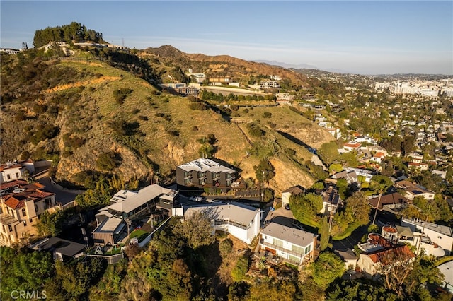 8017 Floral Ave, Los Angeles, CA 90046 - aerial view featuring a mountain view and a residential view