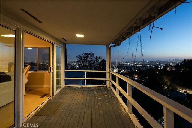 8017 Floral Ave, Los Angeles, CA 90046 - wooden terrace featuring a view of city