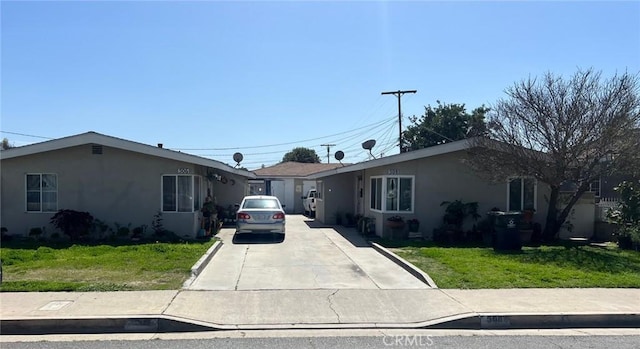 508 W Edinger Ave, Santa Ana, CA 92707 - ranch-style home featuring stucco siding, driveway, and a front yard