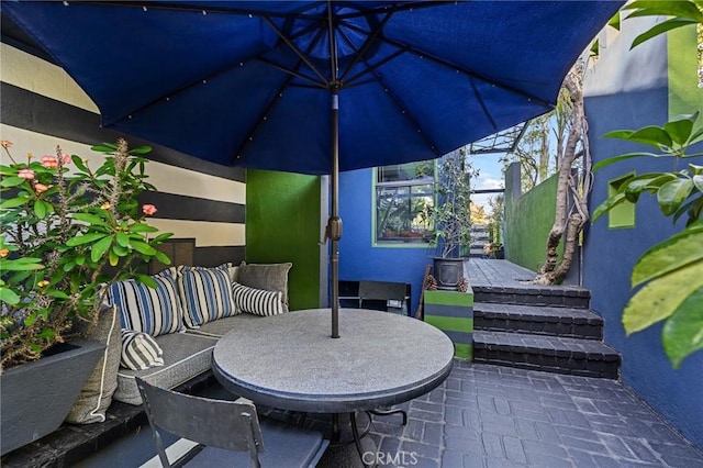 view of patio / terrace with outdoor dining area