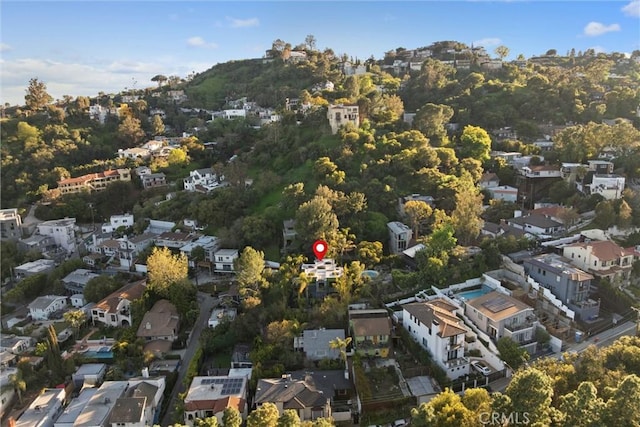 aerial view featuring a residential view