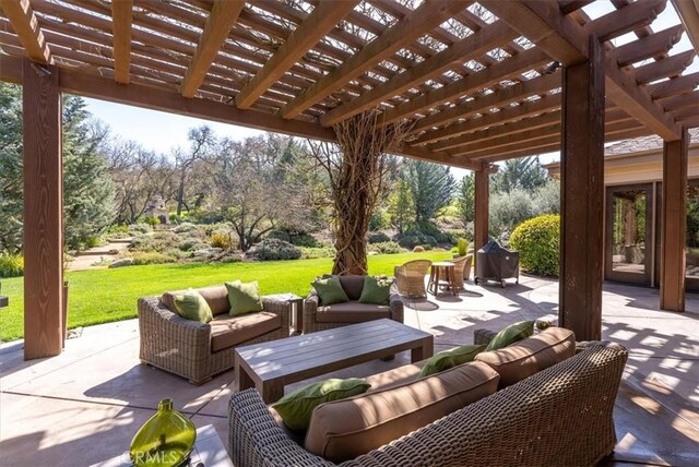 1065 Burnt Rock Way, Templeton, CA 93465 - view of patio with a pergola and outdoor lounge area