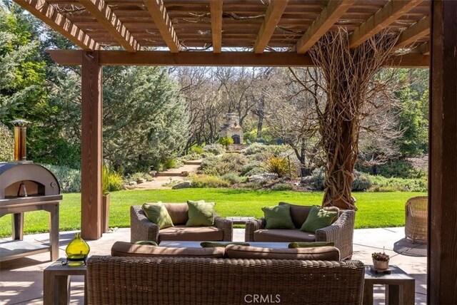 1065 Burnt Rock Way, Templeton, CA 93465 - view of patio with a pergola and outdoor lounge area