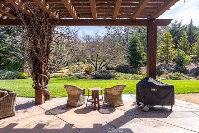 1065 Burnt Rock Way, Templeton, CA 93465 - view of patio / terrace with a pergola and a grill