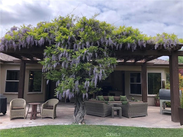 1065 Burnt Rock Way, Templeton, CA 93465 - view of patio / terrace with a pergola and outdoor lounge area