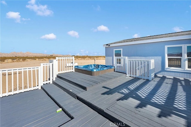 36090 Old Woman Springs Rd, Lucerne Valley, CA 92356 - wooden terrace with hot tub deck surround