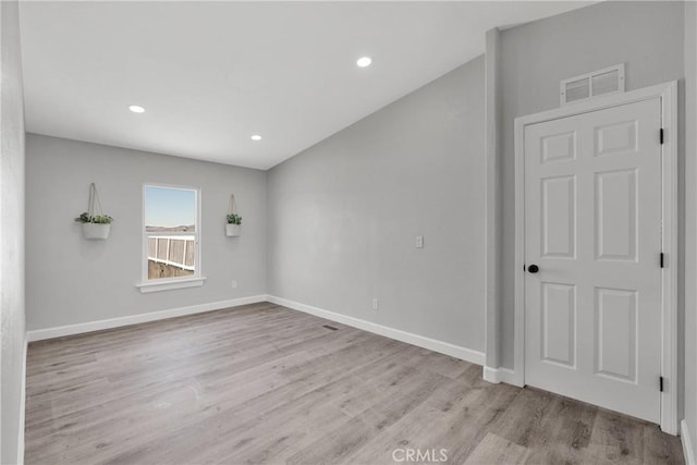36090 Old Woman Springs Rd, Lucerne Valley, CA 92356 - unfurnished room featuring visible vents, baseboards, and wood finished floors