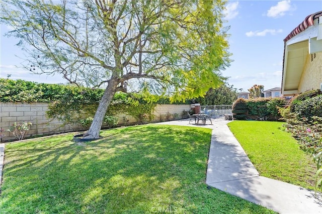view of yard featuring a patio