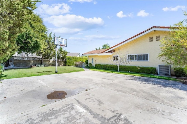 view of patio with basketball court