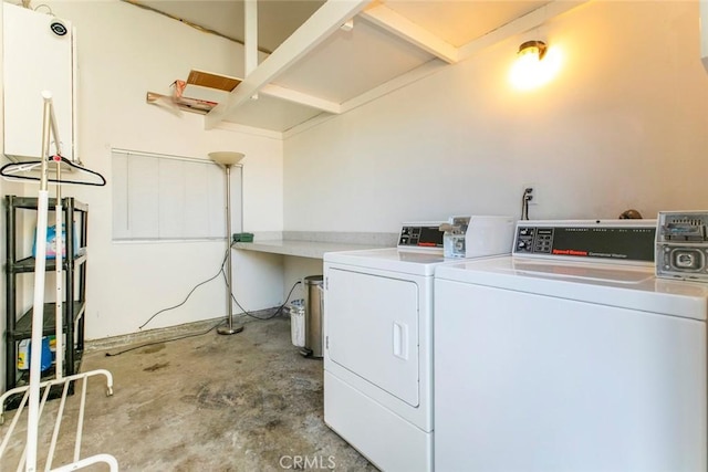 community laundry room featuring washer and dryer