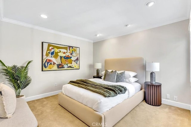 33972 Cape Cv, Dana Point, CA 92629 - carpeted bedroom featuring recessed lighting, baseboards, and ornamental molding