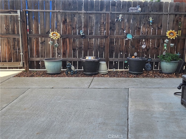 view of patio with fence