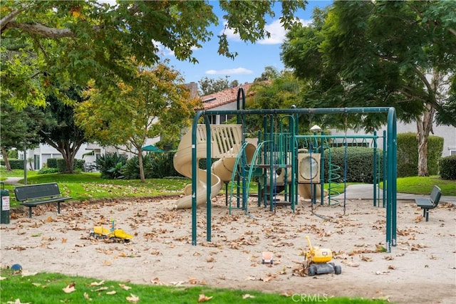 view of community jungle gym