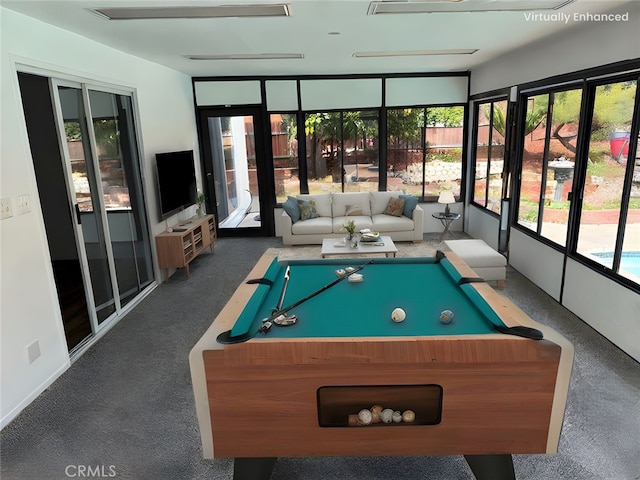 2440 Amelgado Dr, Hacienda Heights, CA 91745 - game room with carpet and pool table