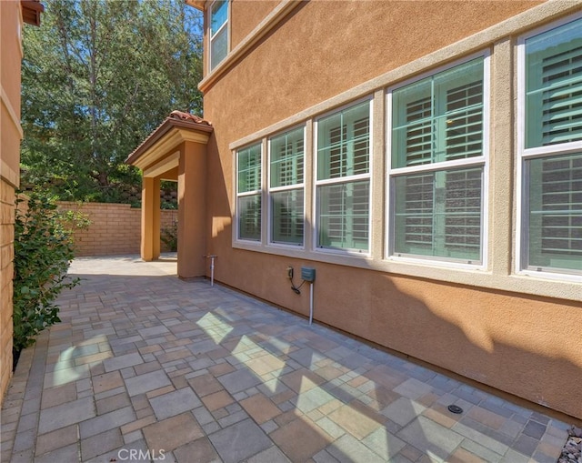 view of patio with fence