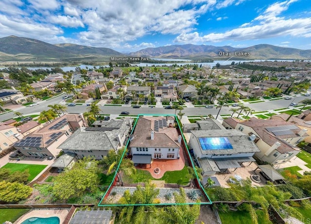 1452 Canoe Creek Way, Chula Vista, CA 91915 - bird's eye view featuring a water and mountain view and a residential view