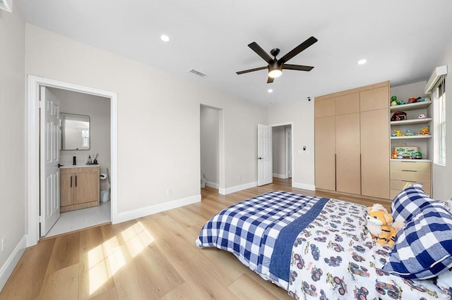 1452 Canoe Creek Way, Chula Vista, CA 91915 - bedroom with recessed lighting, visible vents, light wood finished floors, and baseboards