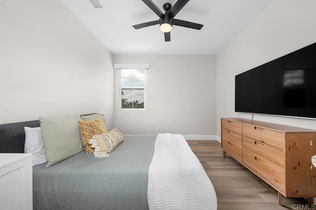 1452 Canoe Creek Way, Chula Vista, CA 91915 - bedroom with baseboards, a ceiling fan, light wood-style floors, and visible vents
