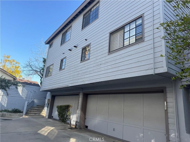 view of home's exterior featuring an attached garage