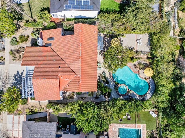 27072 Esward Dr, Calabasas, CA 91301 - aerial view of a pool