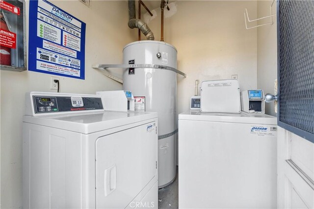 18131 Camino Bello Unit 4, Rowland Heights, CA 91748 - washroom featuring independent washer and dryer and water heater