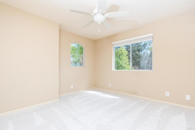 15881 Broad Oaks Rd, El Cajon, CA 92021 - empty room with baseboards, carpet flooring, and ceiling fan