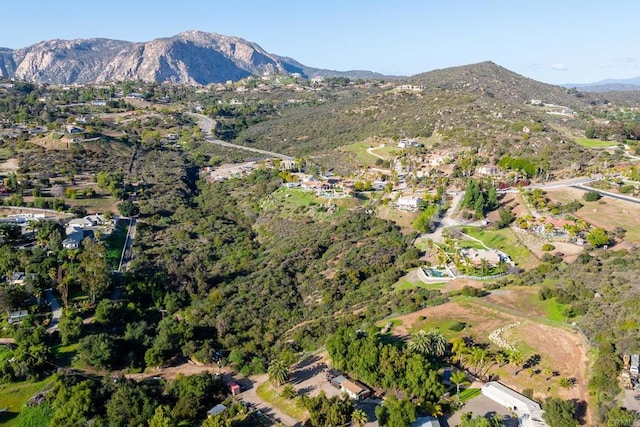 15881 Broad Oaks Rd, El Cajon, CA 92021 - aerial view of property's location with a mountain backdrop
