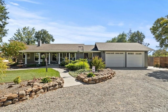 25050 Massachussetts Ave, Corning, CA 96021 - single story home featuring a garage, driveway, and a chimney