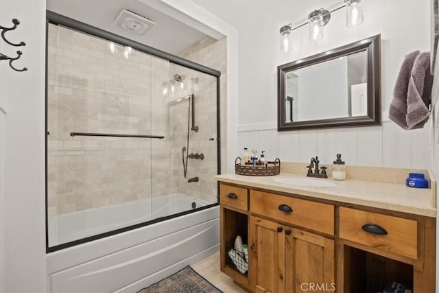 25050 Massachussetts Ave, Corning, CA 96021 - bathroom featuring vanity and combined bath / shower with glass door