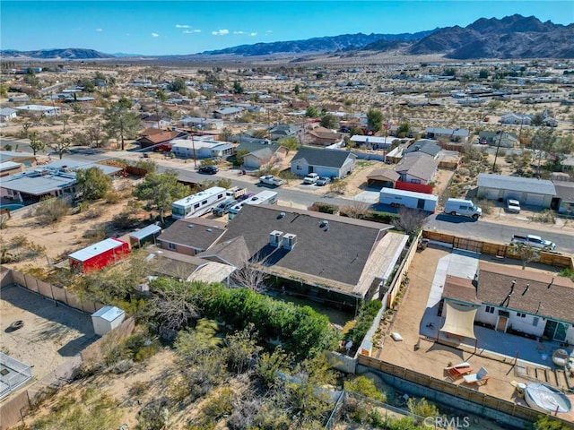 6116 Panorama St, Joshua Tree, CA 92252 - aerial view of residential area featuring a mountainous background