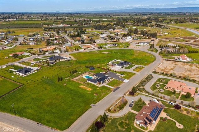 drone / aerial view with a residential view