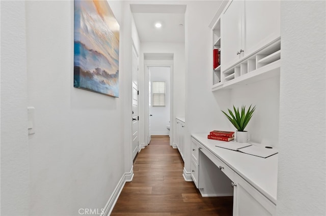 1711 Sonora Creek Ln, Lake Forest, CA 92610 - corridor with dark wood-type flooring and baseboards