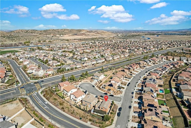 aerial view featuring a residential view