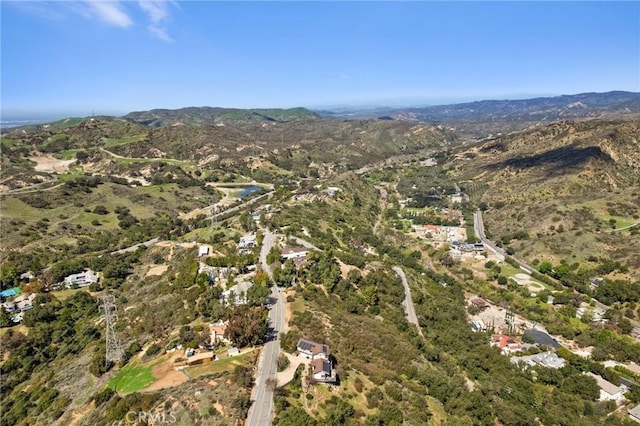 28061 Modjeska Grade, Modjeska Canyon, CA 92676 - aerial view of property and surrounding area featuring a mountain backdrop