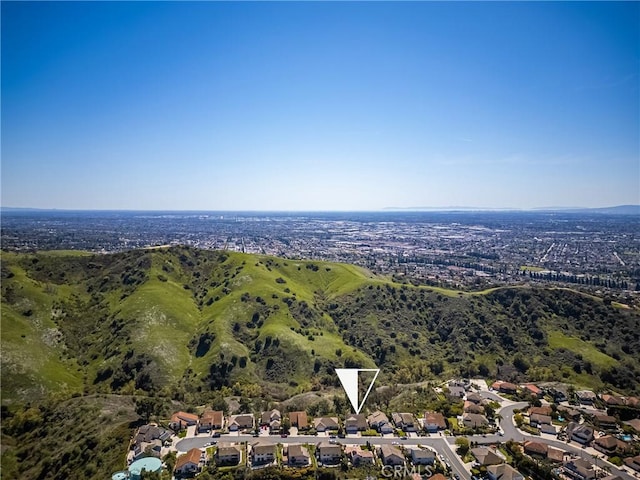 aerial view with a residential view