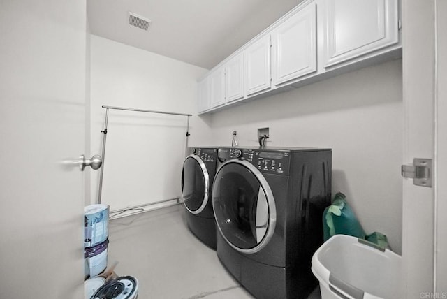 13325 Via Constanza Unit 2, San Diego, CA 92129 - washroom featuring separate washer and dryer and cabinet space