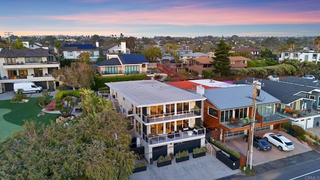 1631 Neptune Ave, Encinitas, CA 92024 - aerial view at dusk of a residential view