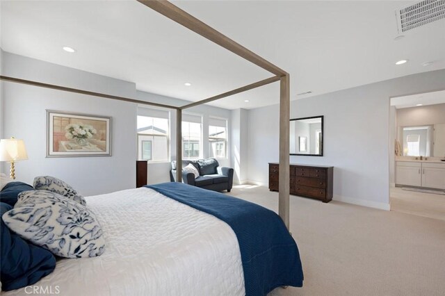135 Bosal, Irvine, CA 92618 - bedroom with light colored carpet, recessed lighting, and baseboards