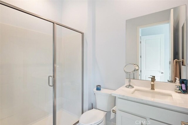 135 Bosal, Irvine, CA 92618 - full bath with vanity, a shower stall, and toilet