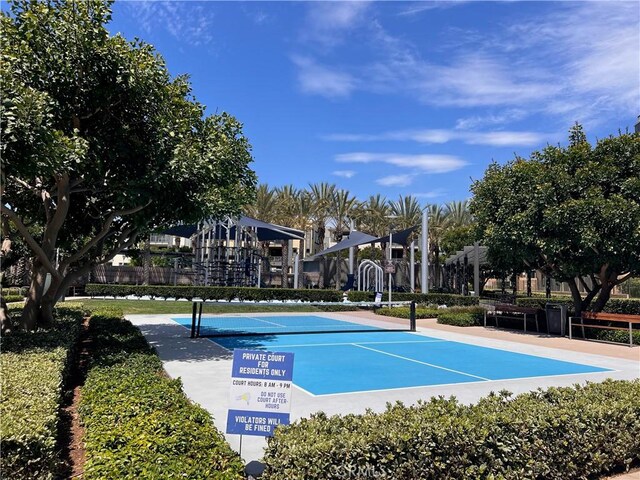 1406 Rivington, Irvine, CA 92612 - view of basketball court with community basketball court and fence