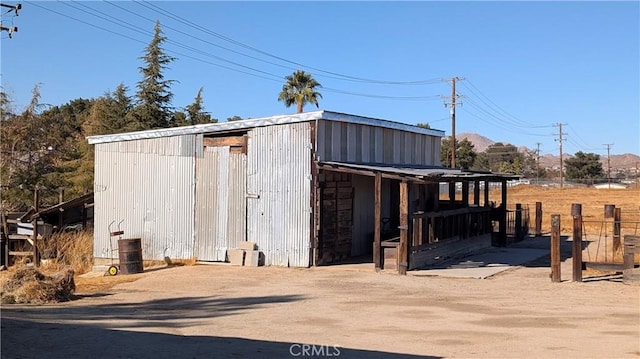 view of pole building