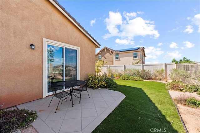 view of yard with a patio area and fence