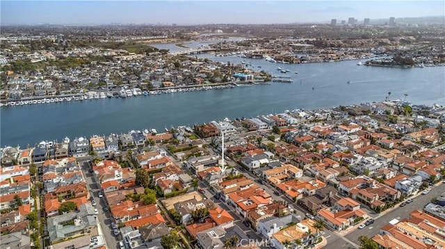 129 Via Waziers, Newport Beach, CA 92663 - aerial view of property's location featuring a nearby body of water and nearby suburban area