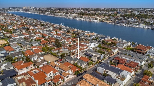 129 Via Waziers, Newport Beach, CA 92663 - aerial view of property and surrounding area with a nearby body of water and nearby suburban area