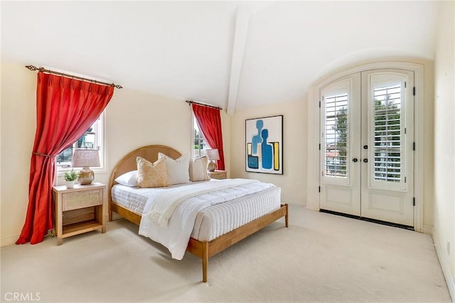 129 Via Waziers, Newport Beach, CA 92663 - bedroom with access to outside, carpet flooring, and french doors