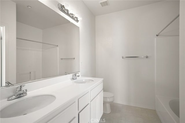 36337 Vincenzo Way, Winchester, CA 92596 - bathroom with double vanity, tub / shower combination, and tile patterned floors