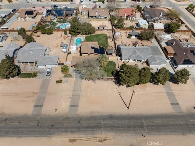 drone / aerial view with a residential view